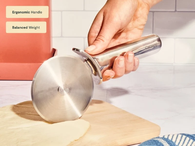 Caraway Pizza Cutter in Heavy-Duty Non-Toxic Stainless Steel