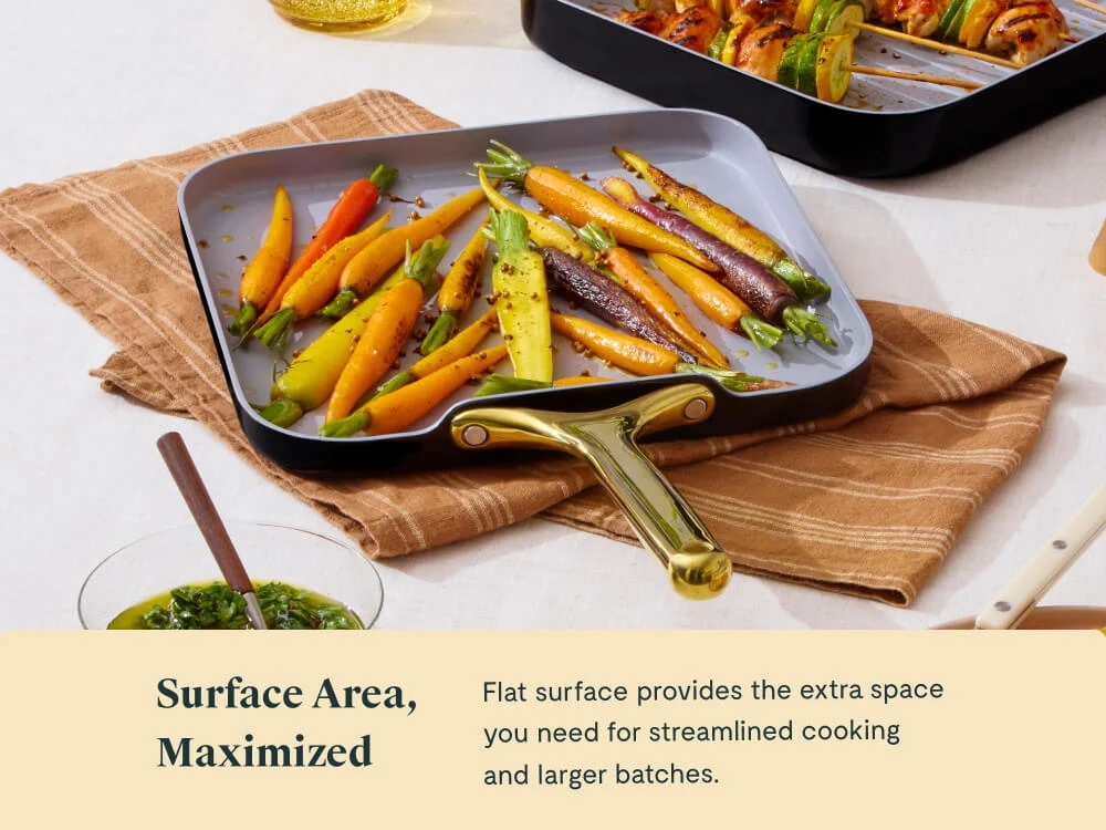 Square Griddle Pan for Searing, Pancakes and Burgers