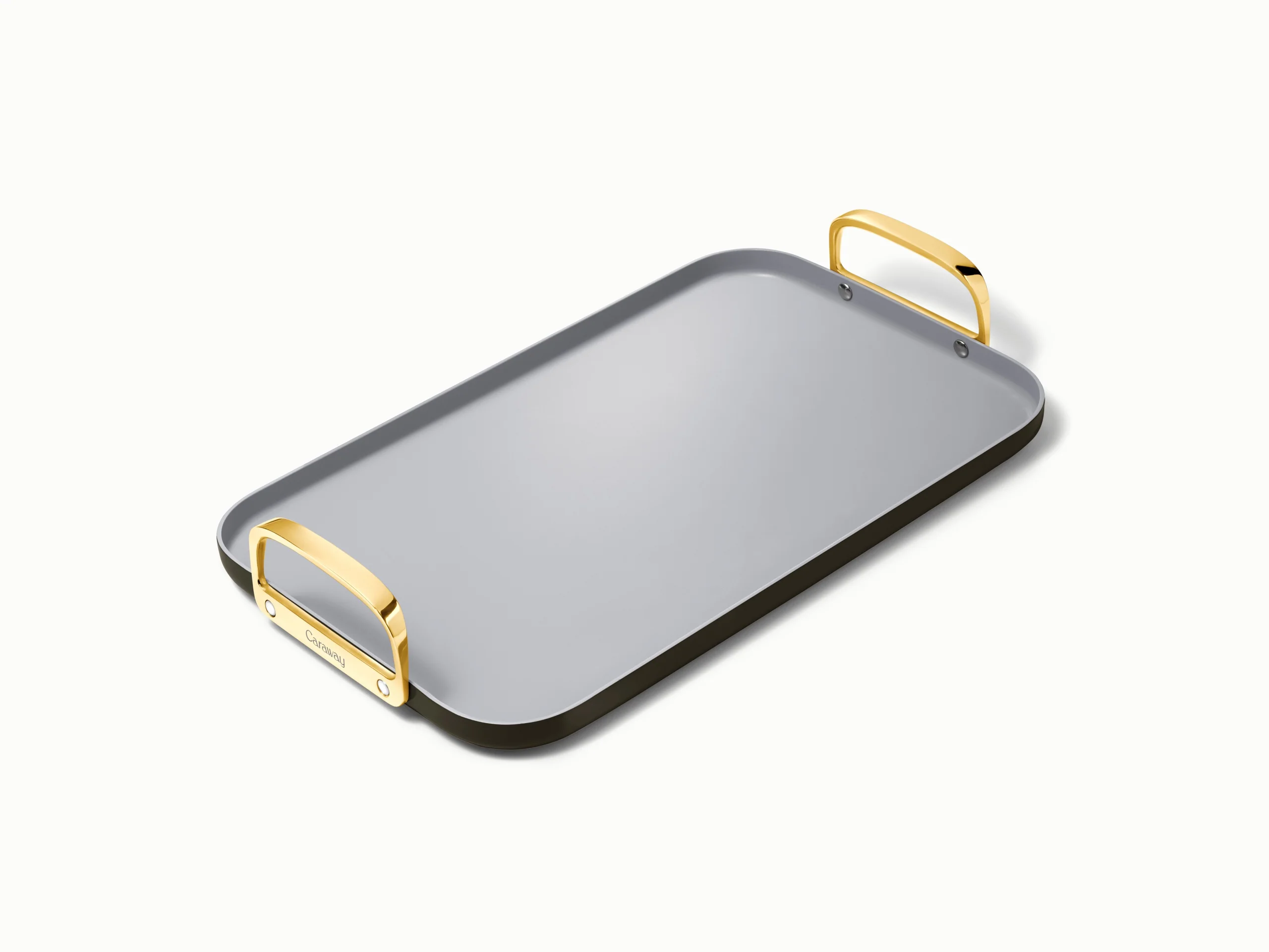 Stekeplate med slippbelegg for to kokeplater til frokost og middag