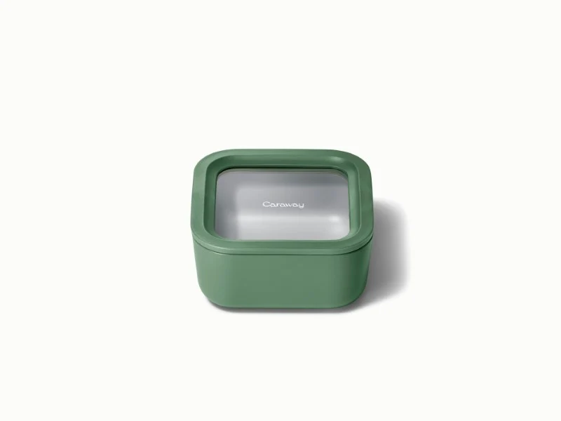 Small BPA-Free Ceramic-Coated Glass Storage Container