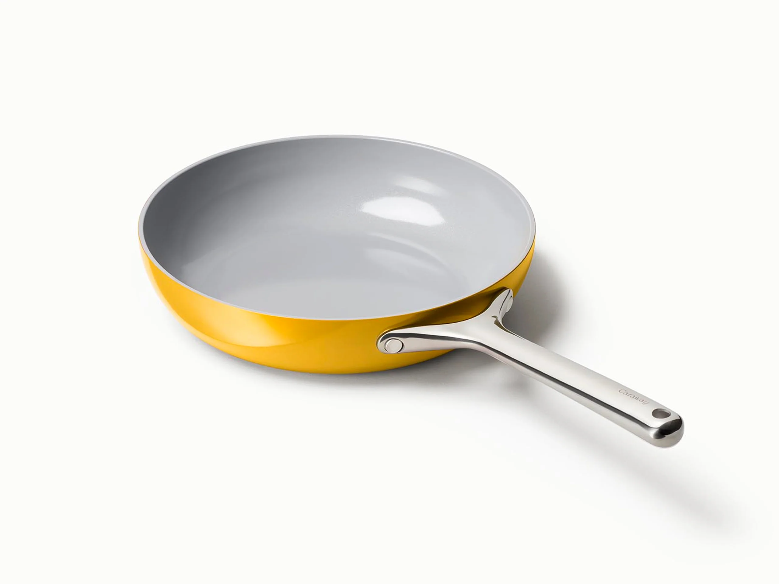 Carawayhome Ceramic Non-Stick Fry Pan in Cream, Navy and Sage