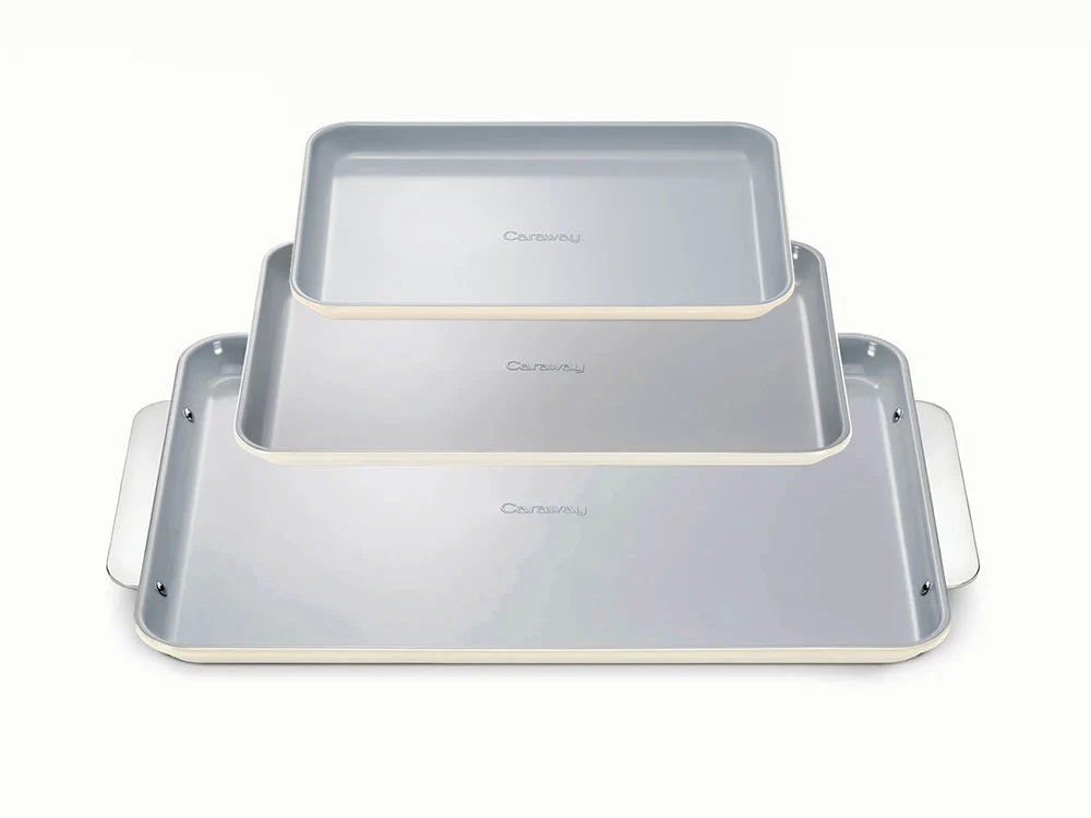 Carawayhome Baking Sheet Trio for Even Baking and Roasting