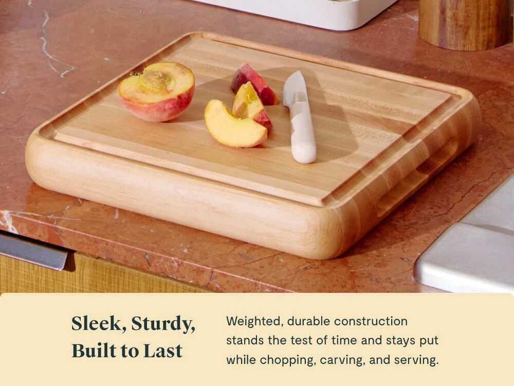 12 Inch Prep and Serve Butcher Block for Carving and Serving