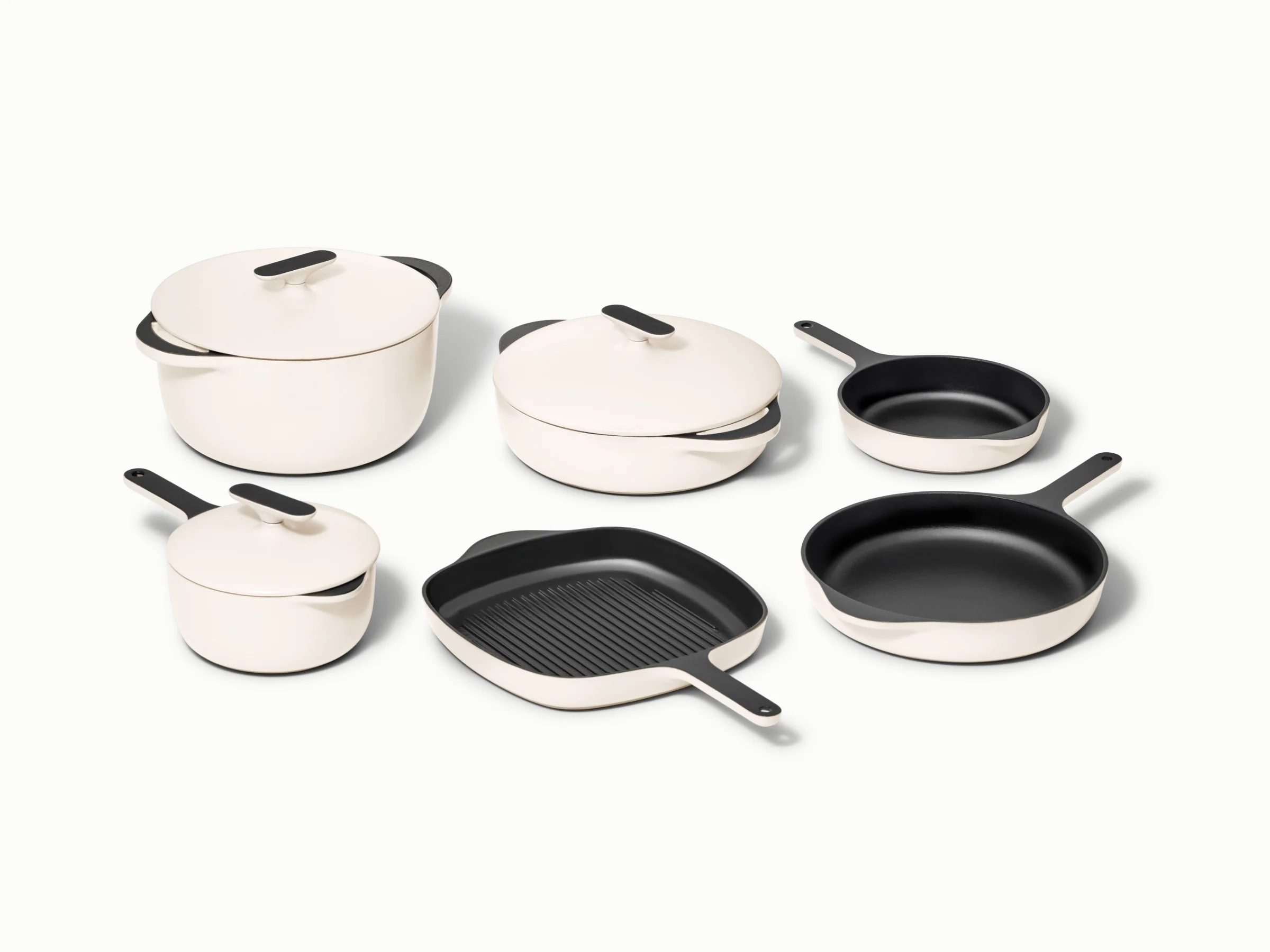 12-Piece Enameled Cast Iron and Minis Set with Birch Wood Organizers