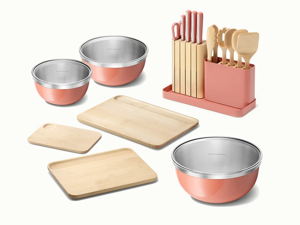 Complete Kitchen Prep Set Ceramic Cookware Bundle with Storage
