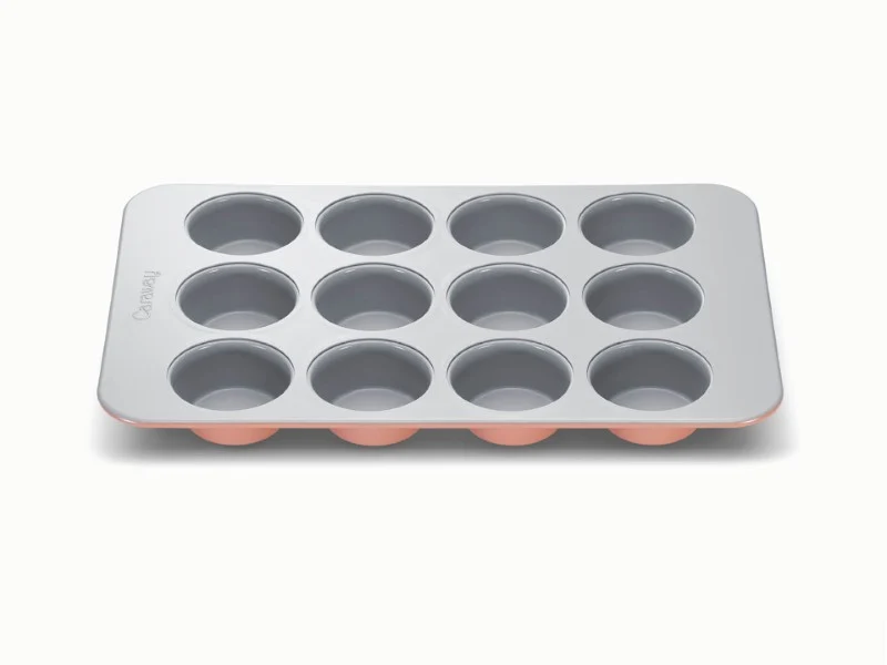 12-Cup Muffin Pan with Non-Toxic Non-Stick Ceramic Coating
