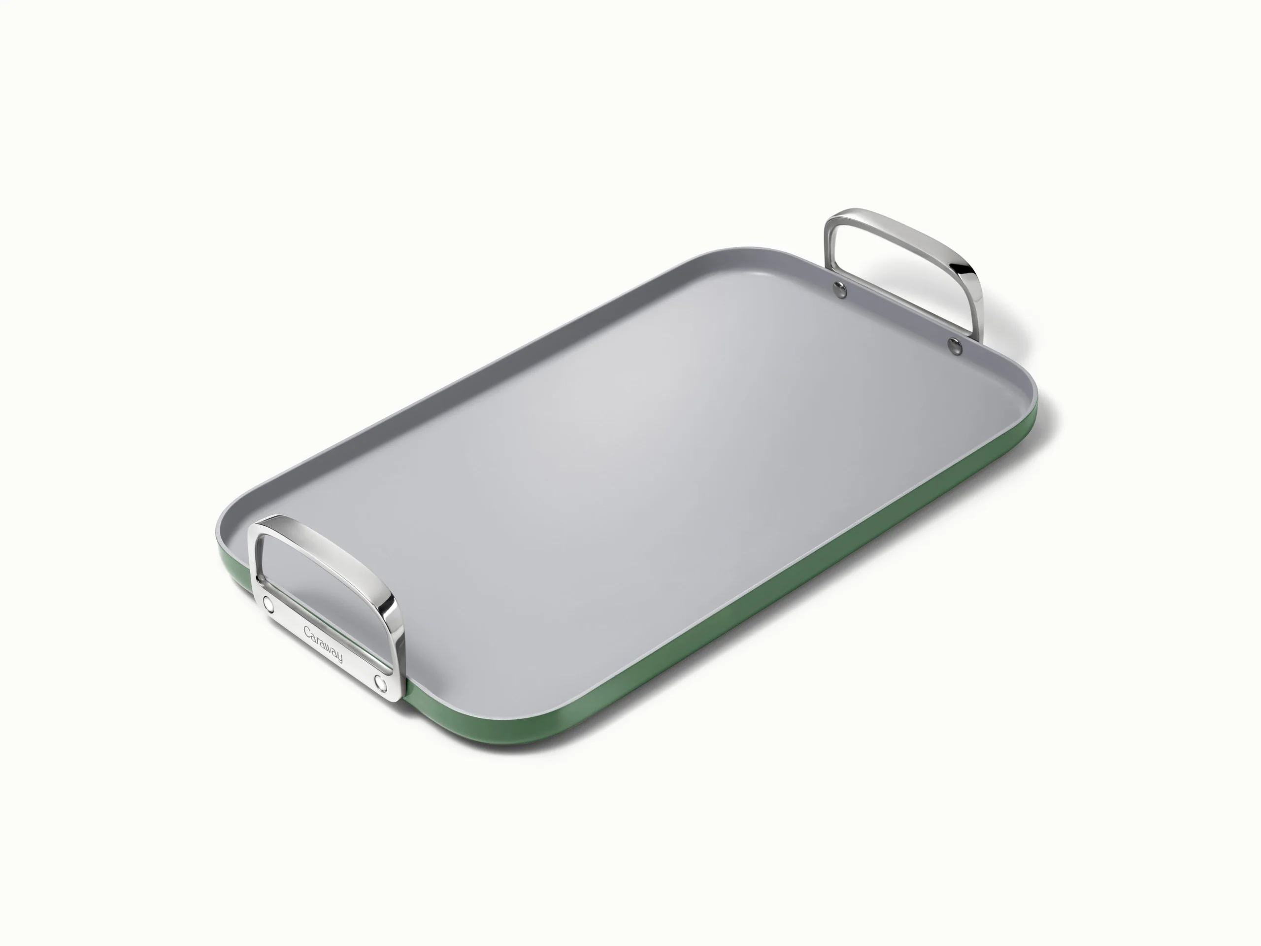 Stekeplate med slippbelegg for to kokeplater til frokost og middag