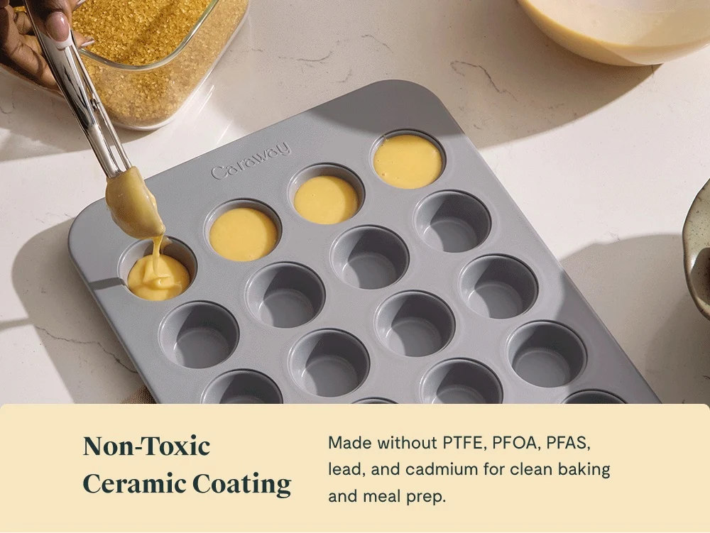 24 Cup Mini Muffin Pan for Egg Bites and Cupcakes