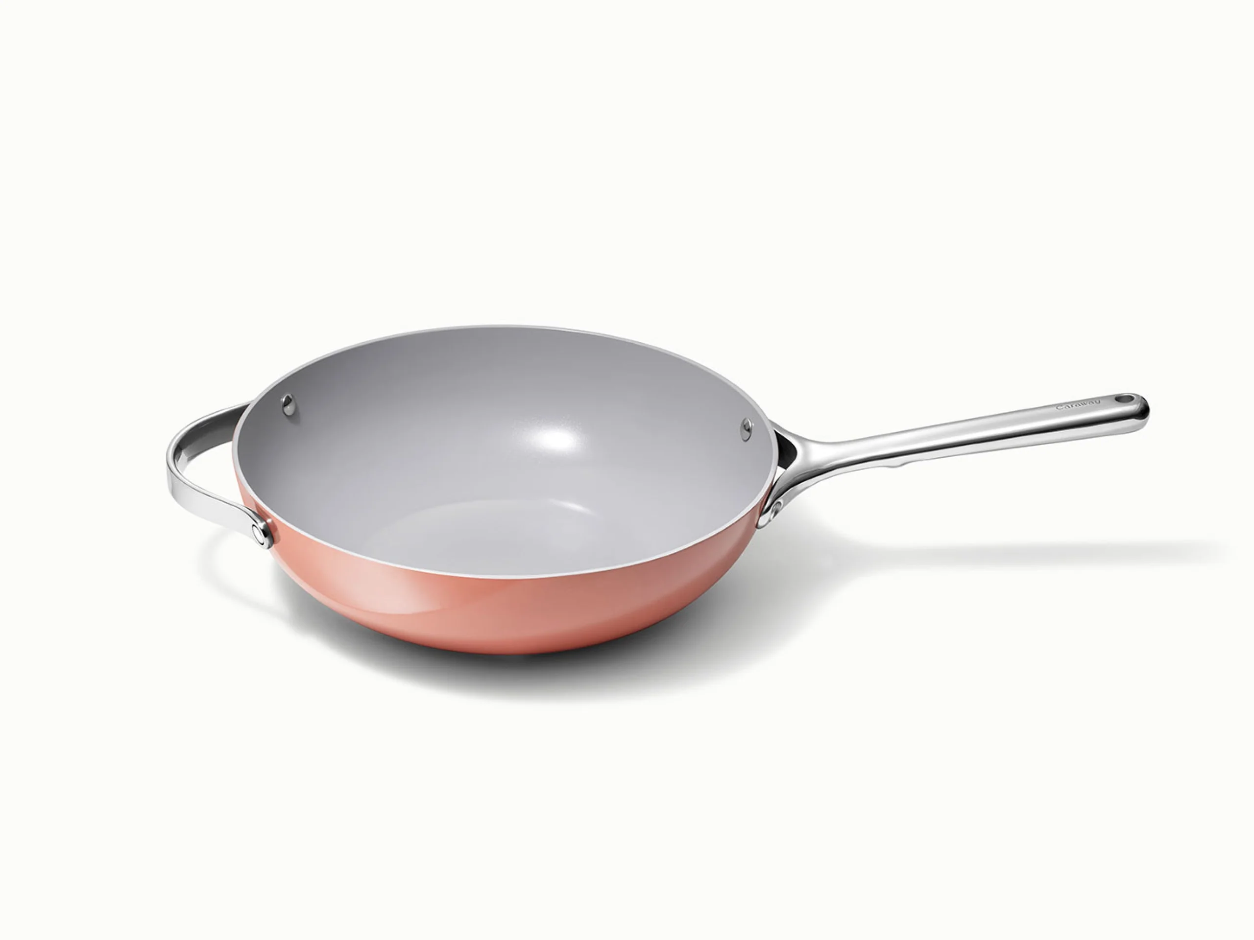 Carawayhome Ceramic Stir Fry Pan with High Sloped Walls