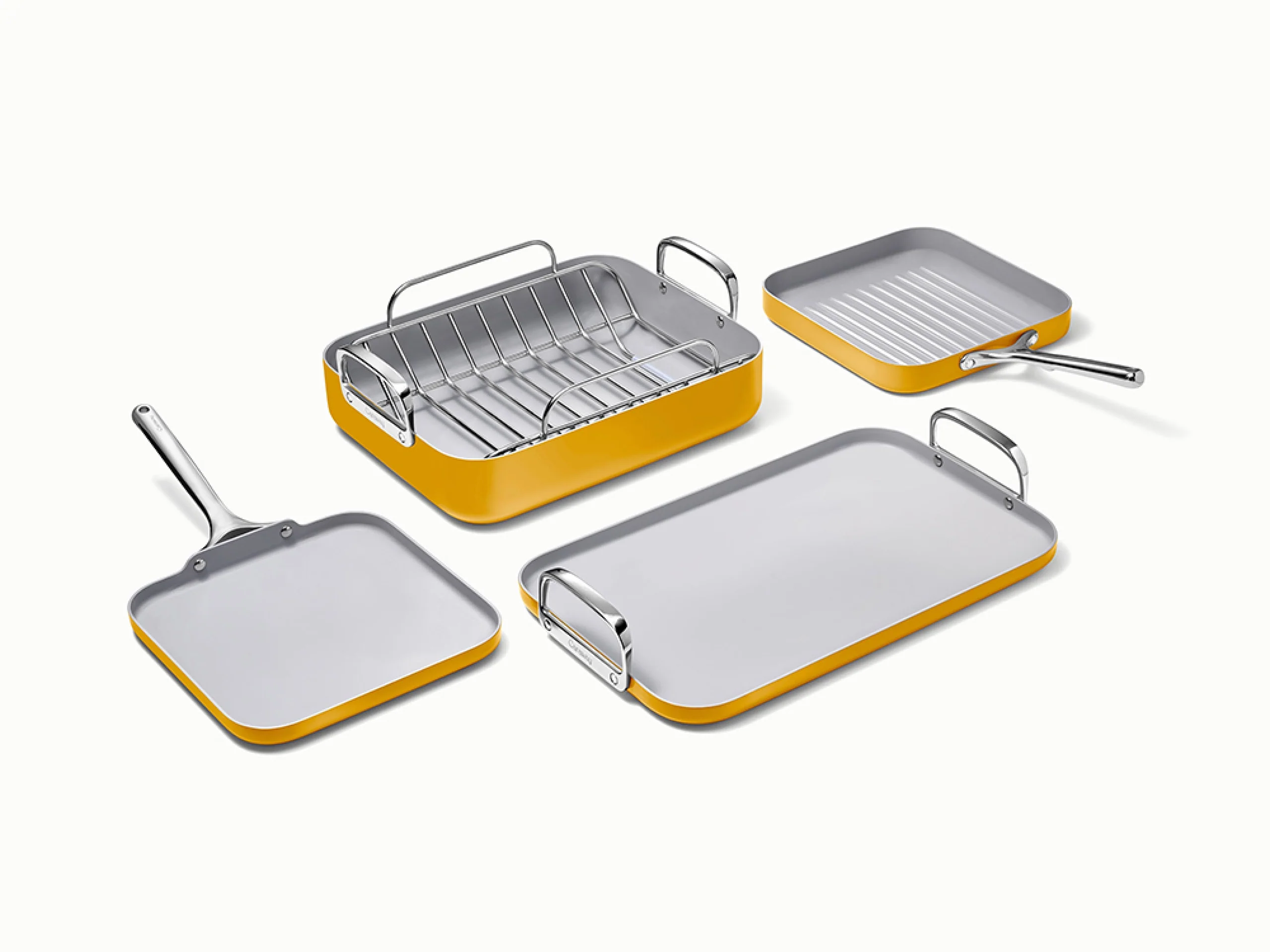 Conjunto Caraway Squareware com chapa quadrada e assadeira