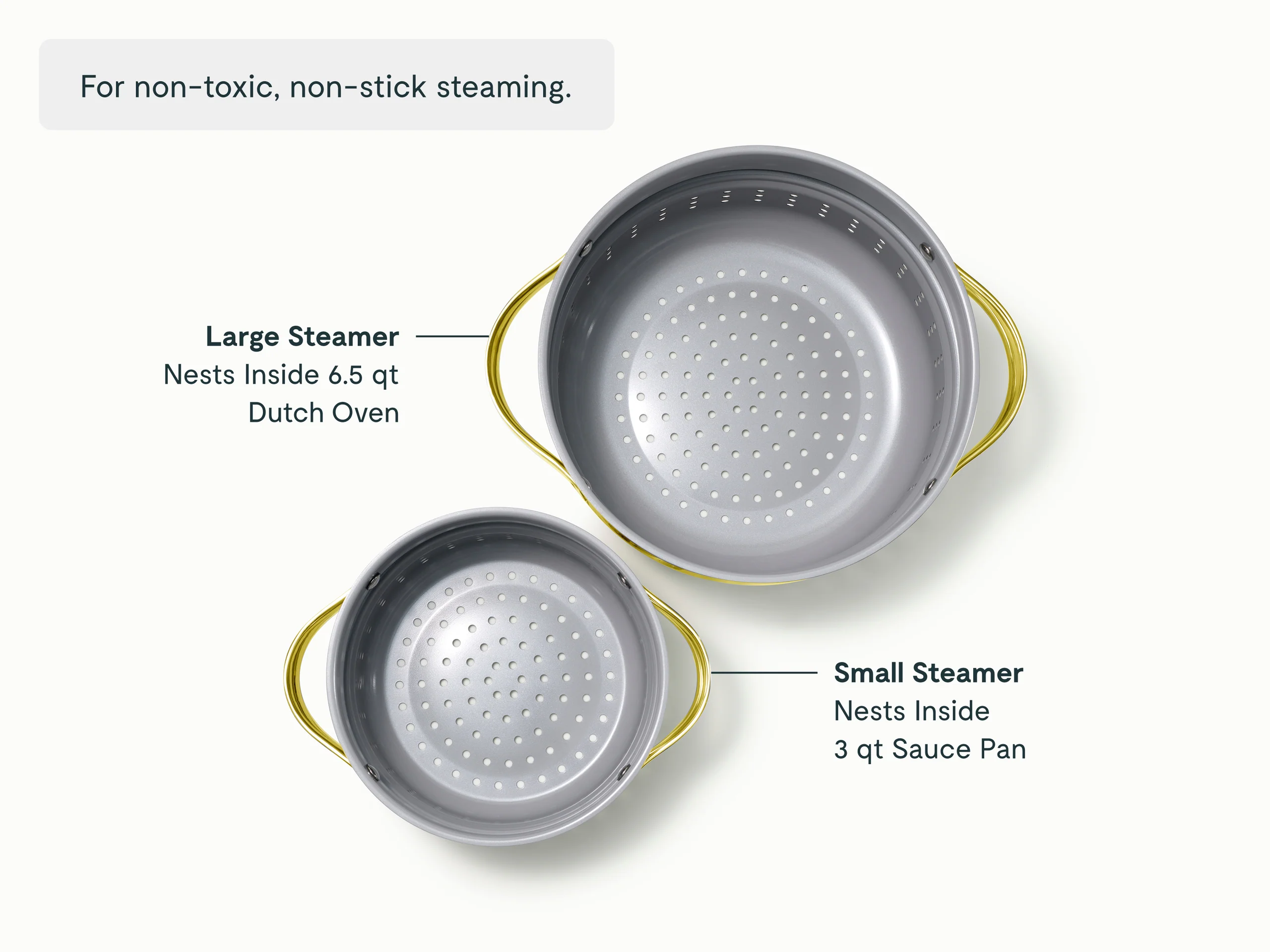 Carawayhome Steamer Duo dampsæt i rustfrit stål, non-toxic