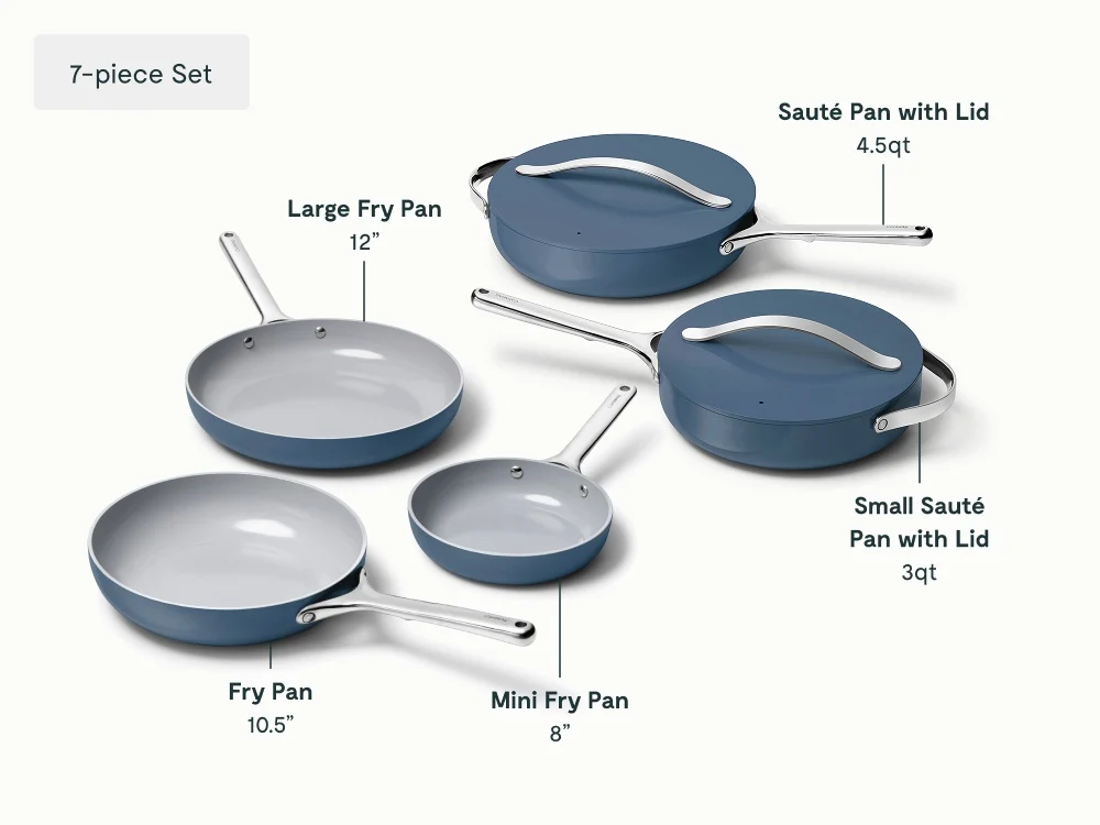 Set de 7 pc de sartenes para freír y saltear: línea completa