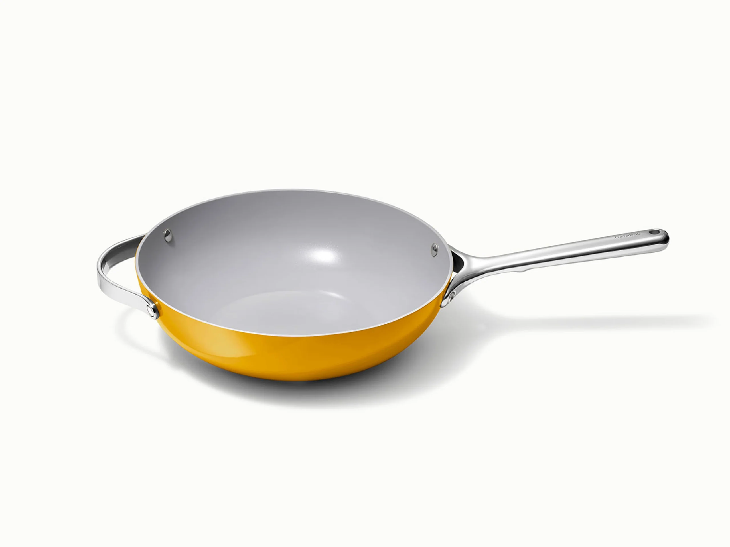 Carawayhome Ceramic Stir Fry Pan with High Sloped Walls