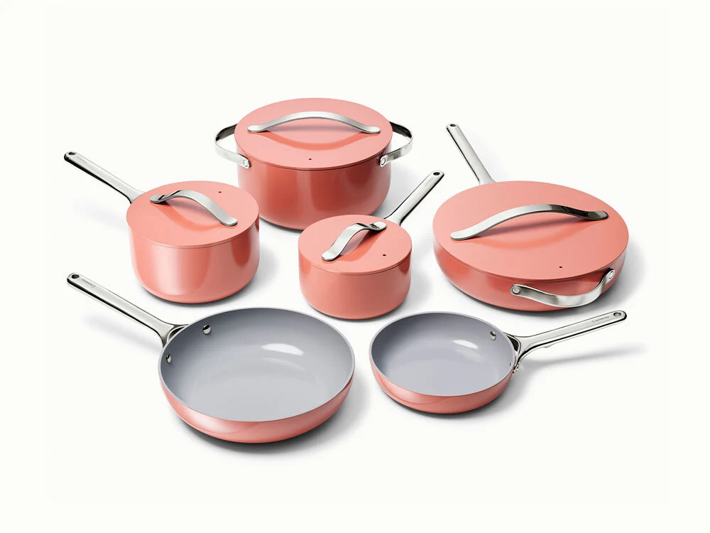 Conjunto de Panelas e Minis com Frigideiras de Revestimento Cerâmico Não Tóxico