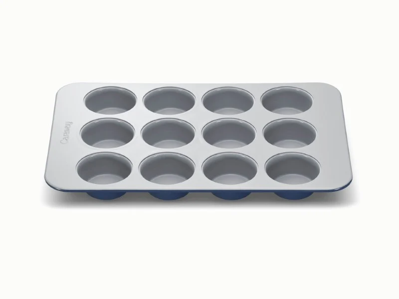 12-Cup Muffin Pan with Non-Toxic Non-Stick Ceramic Coating