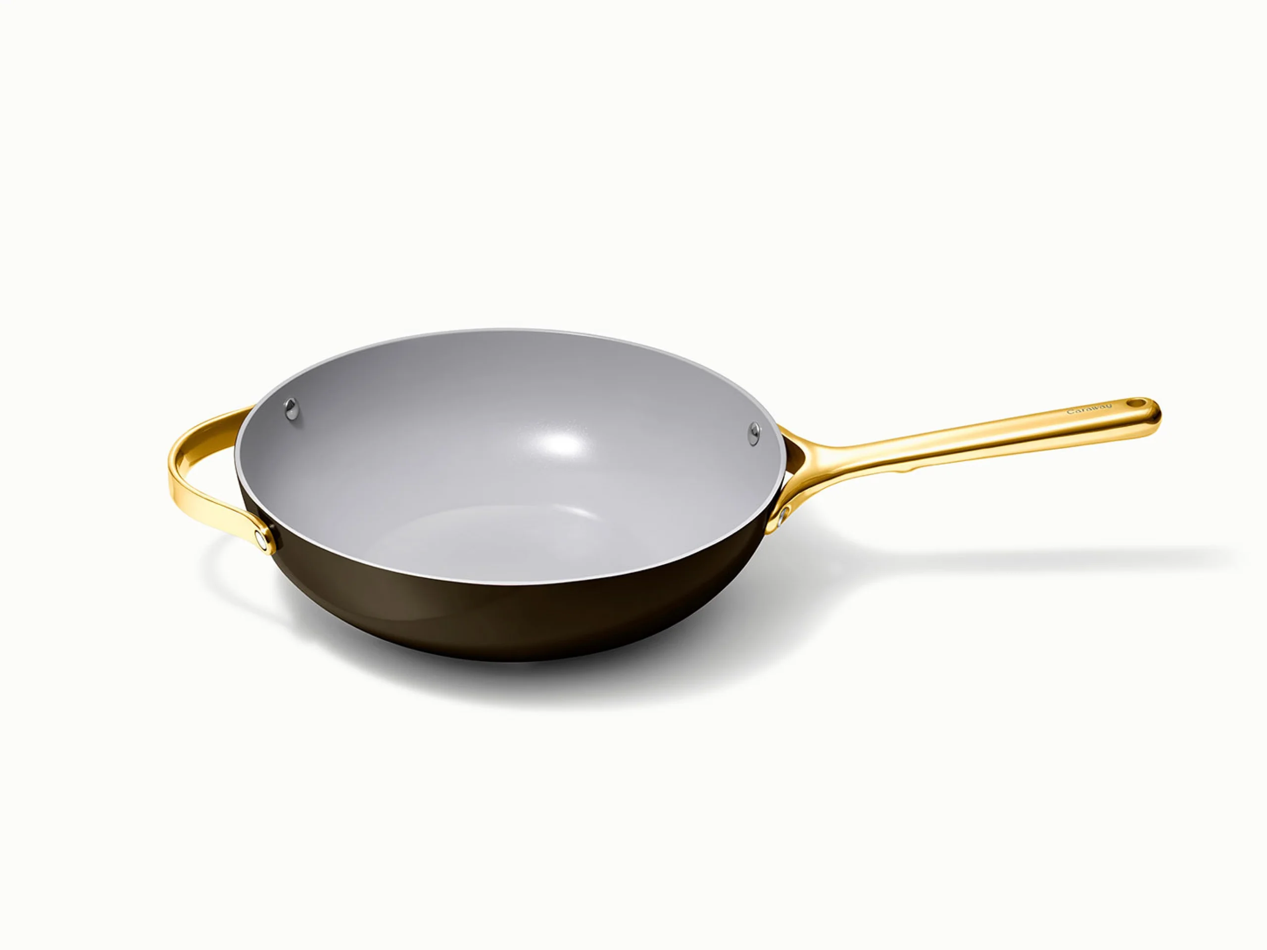 Carawayhome Ceramic Stir Fry Pan with High Sloped Walls