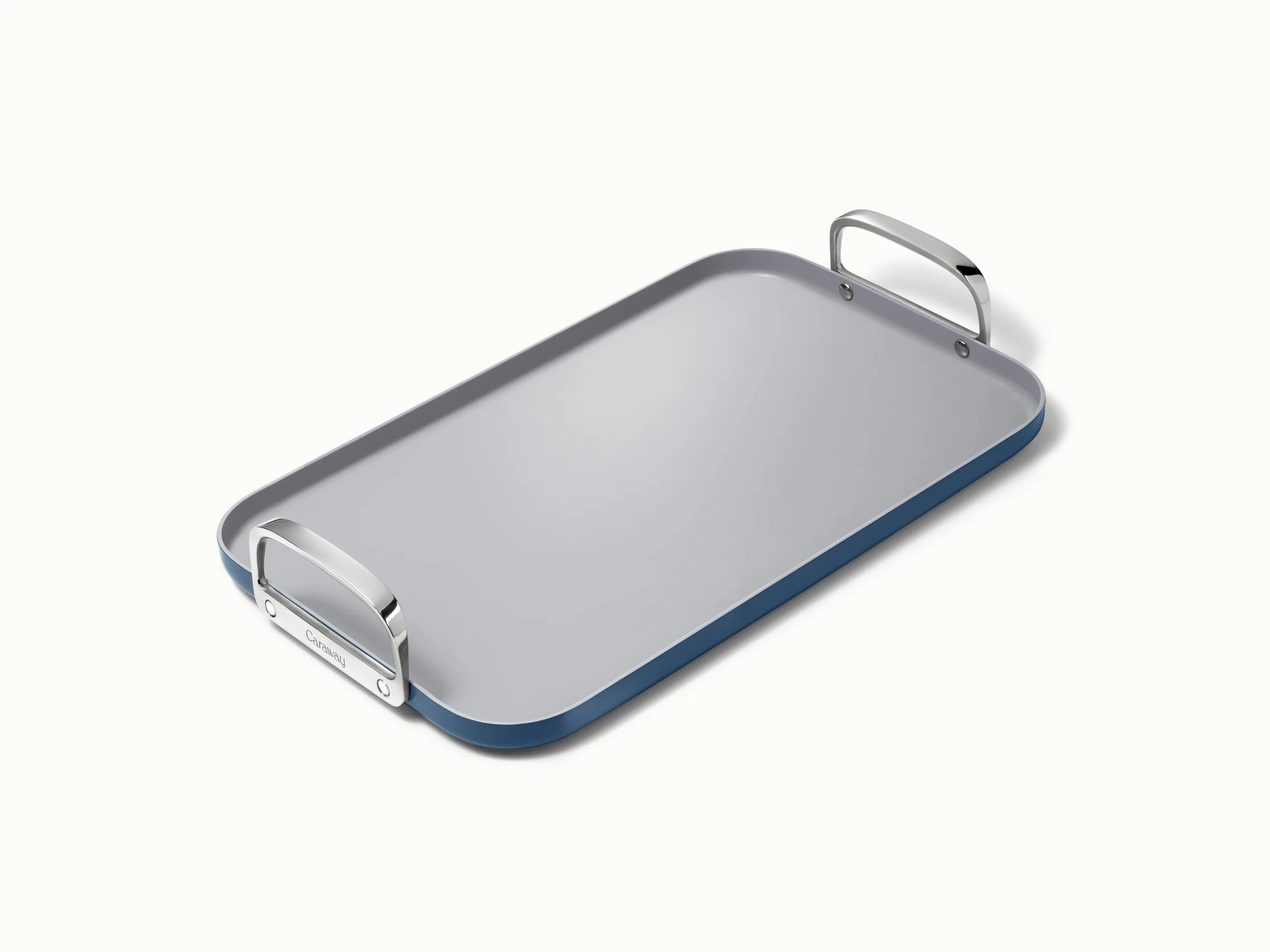 Stekeplate med slippbelegg for to kokeplater til frokost og middag