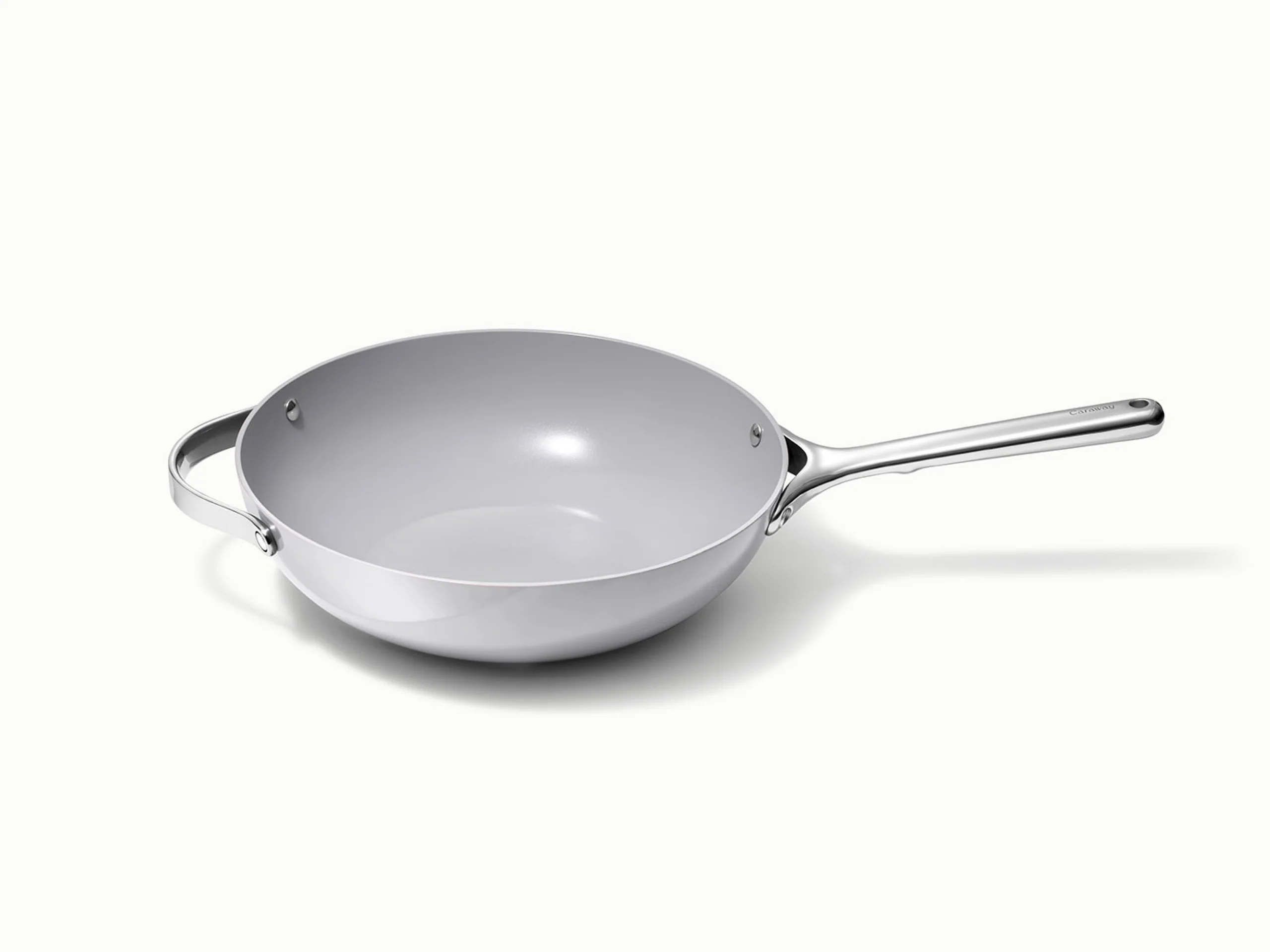 Carawayhome Ceramic Stir Fry Pan with High Sloped Walls