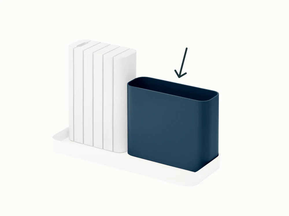 Metal Utensil Bin for Wooden Utensil Holder and Tongs