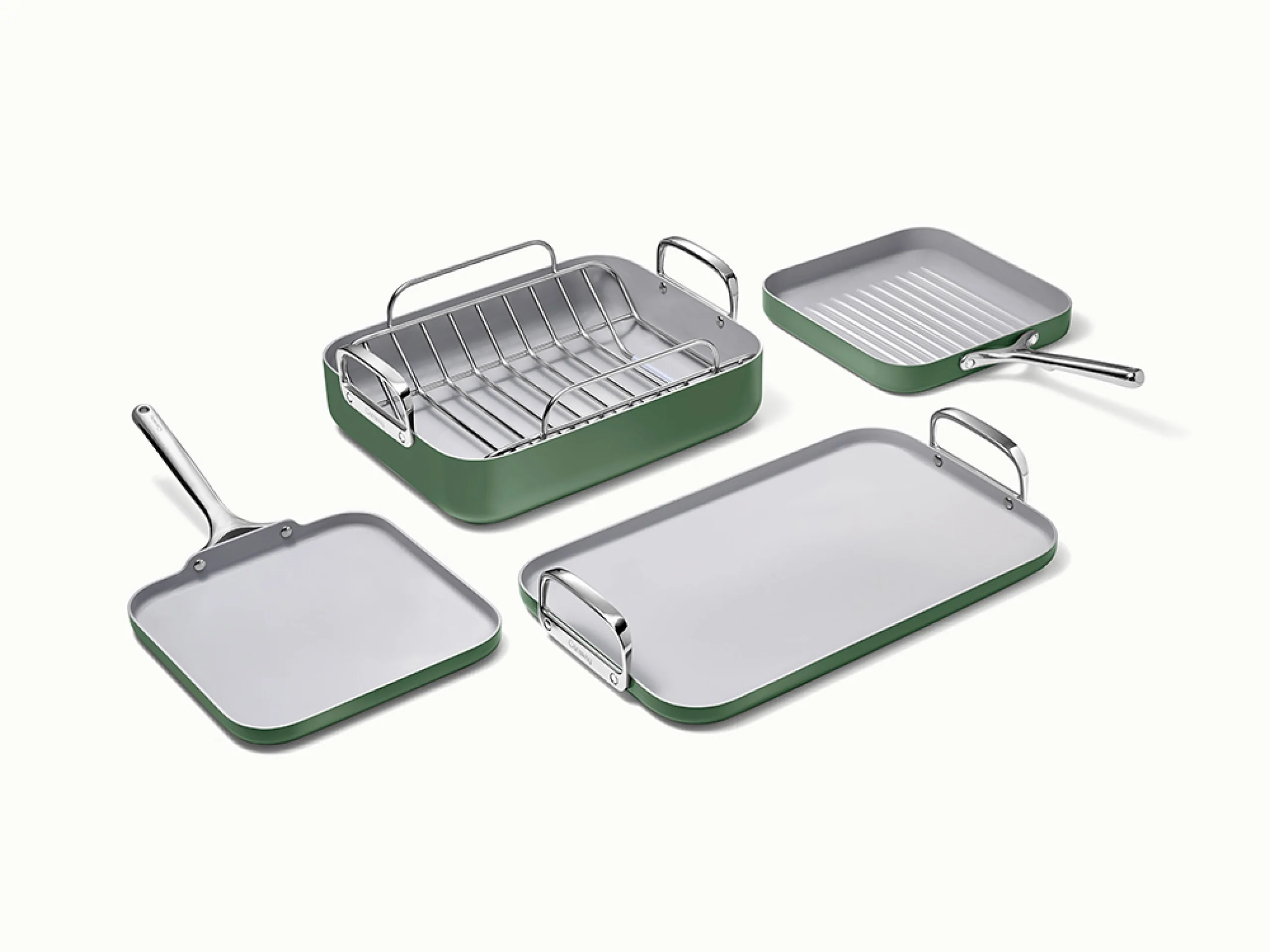 Conjunto Caraway Squareware com chapa quadrada e assadeira