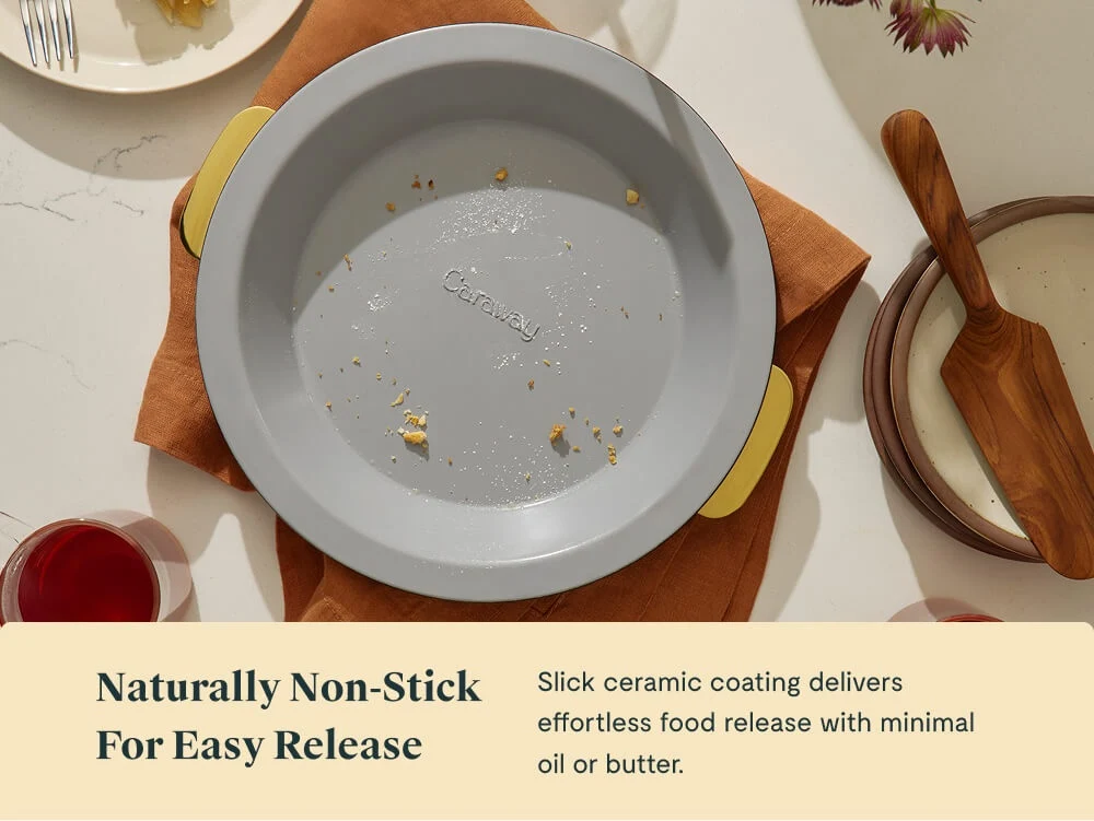 9 Inch Pie Pan with Flat Rim and Aluminized Steel Core
