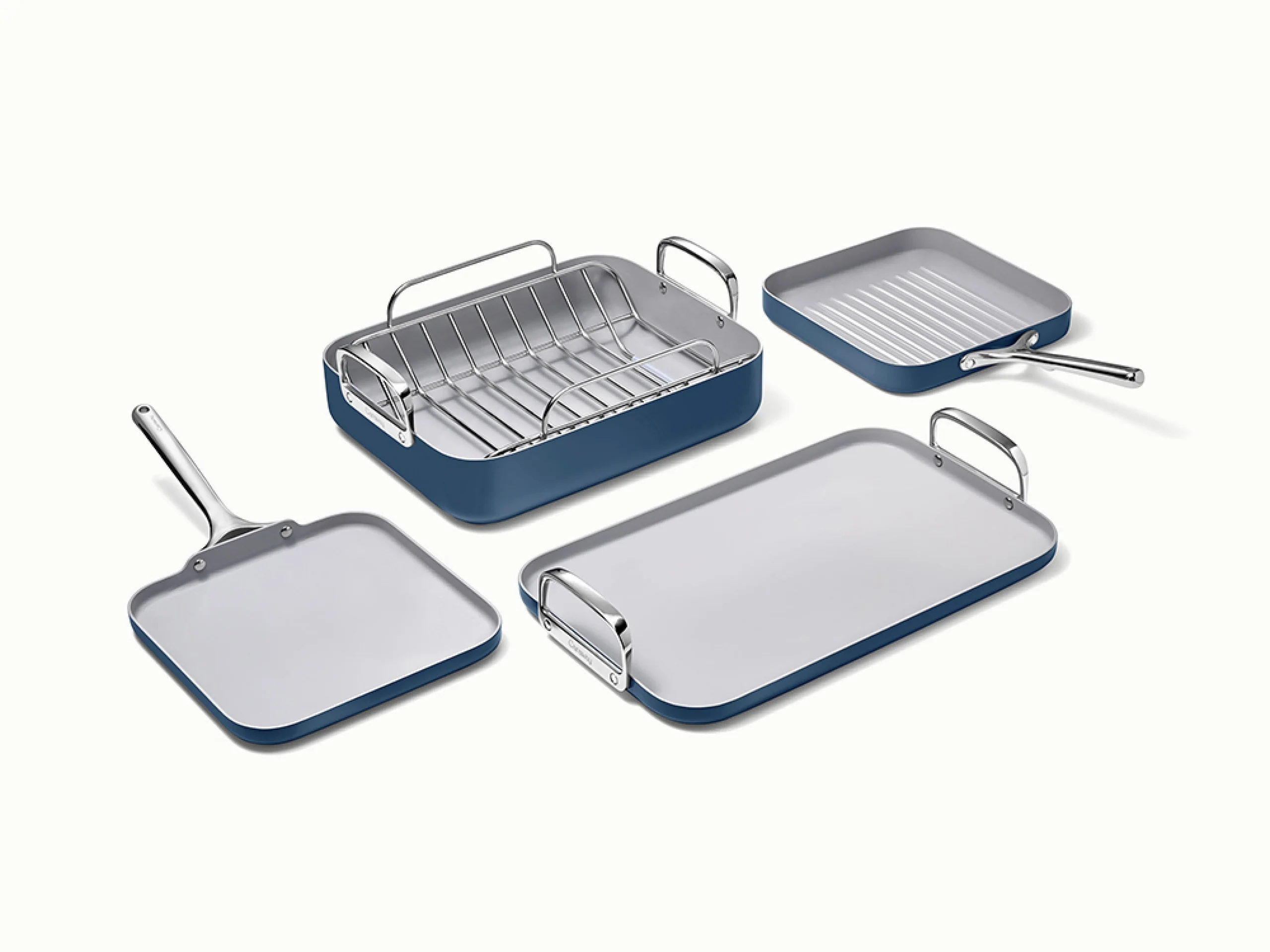 Conjunto Caraway Squareware com chapa quadrada e assadeira