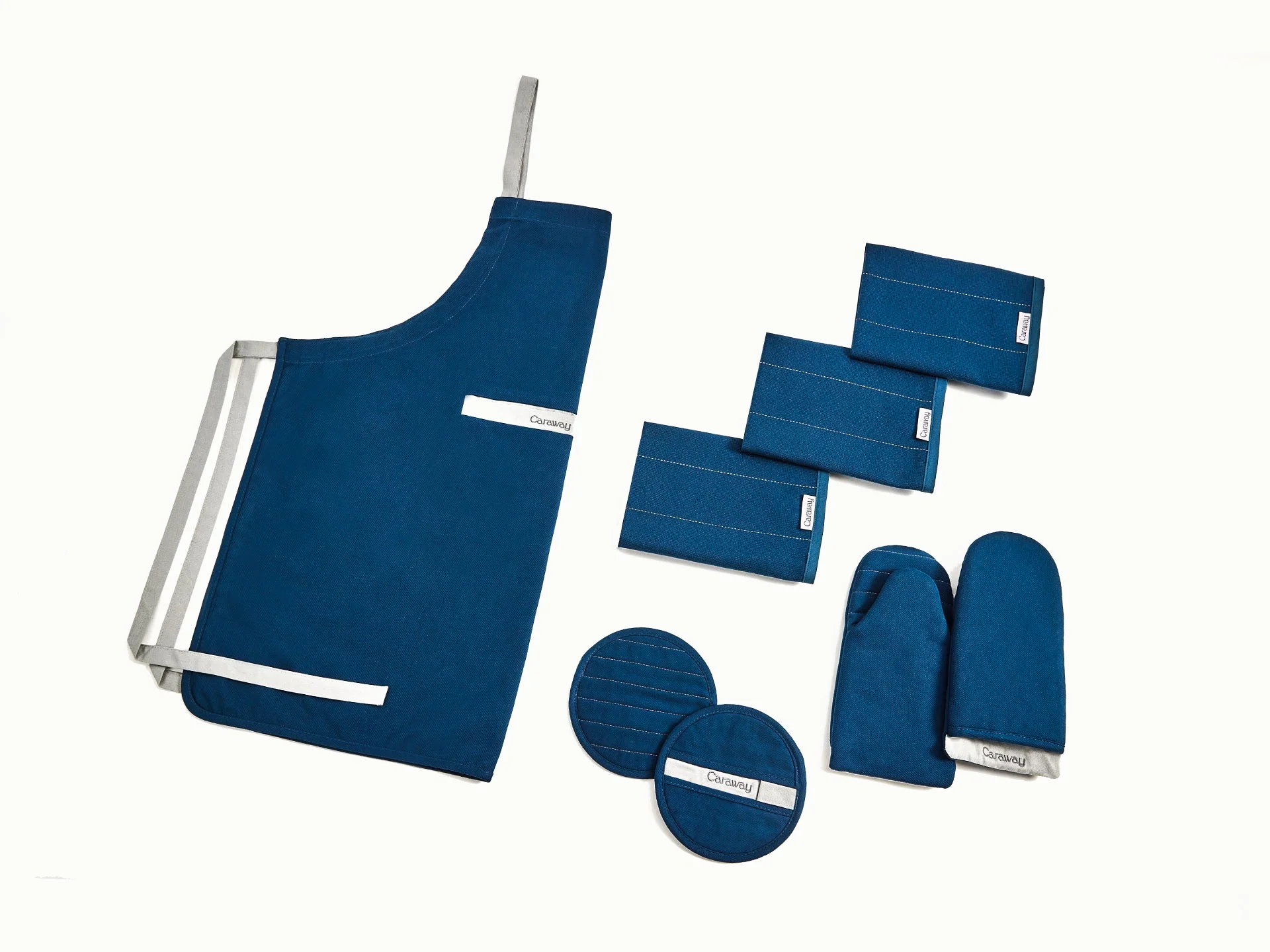 Caraway Kitchen Linens Set with Organic Cotton Tea Towels and Apron