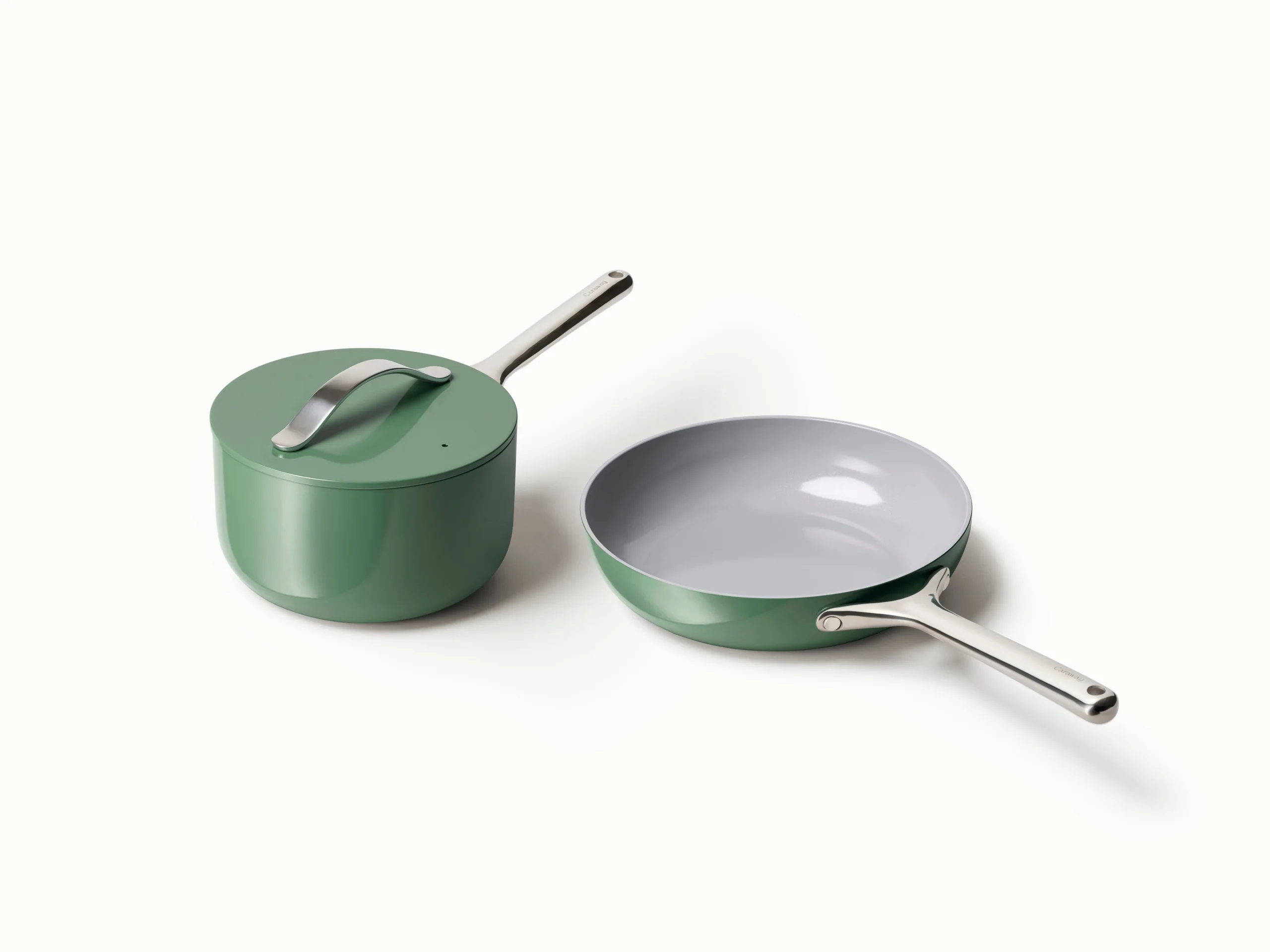 Daily Duo Ceramic-Coated Fry Pan Set with 10.5 Inch Pan