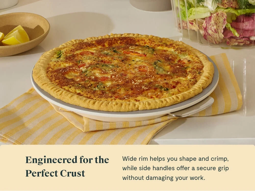 9 Inch Pie Pan with Flat Rim and Aluminized Steel Core