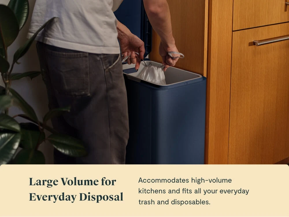 45L Slim Step Trash Can with Quiet-Close Lid