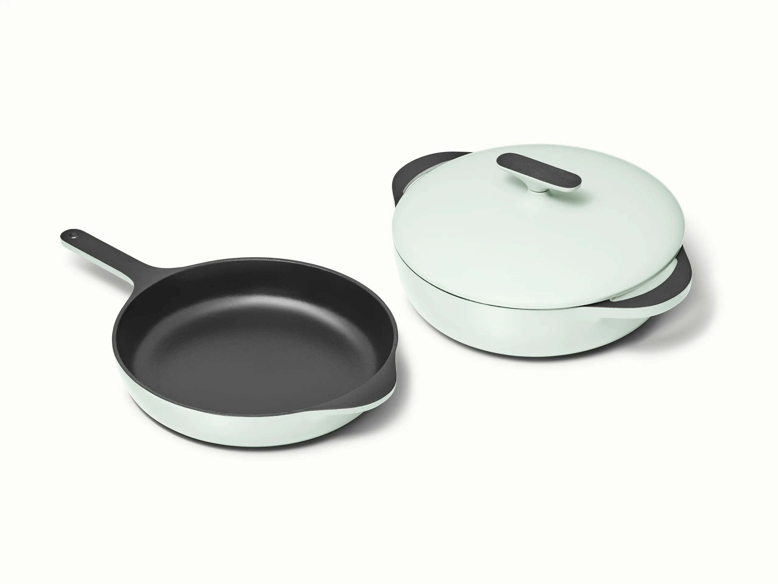 Cast Iron Skillet and Braiser Duo for Searing and Slow Braises