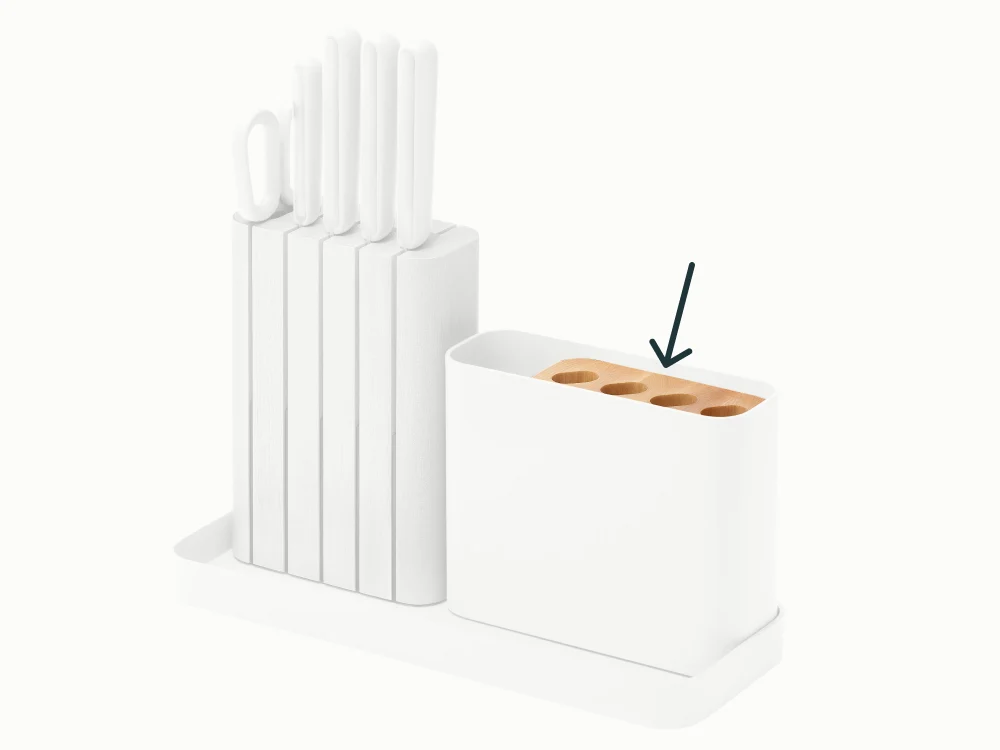 Utensil Holder Insert for the Metal Utensil Bin
