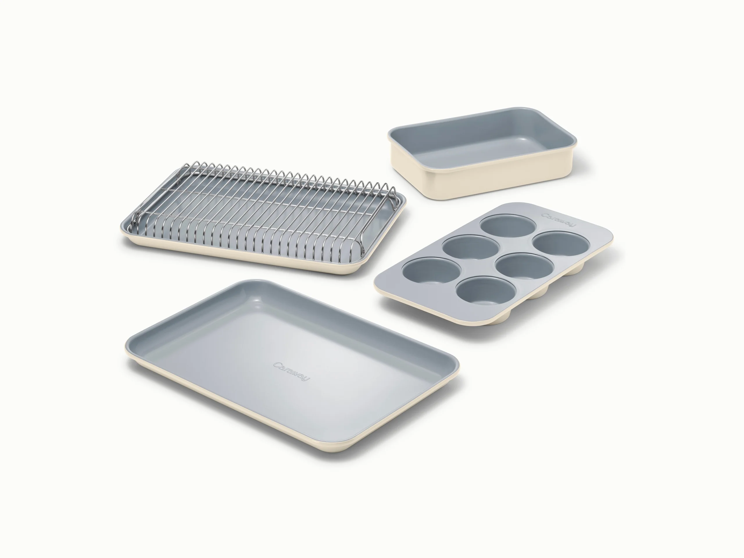 Mini Bakeware Set with Nonstick Ceramic Coating and Storage