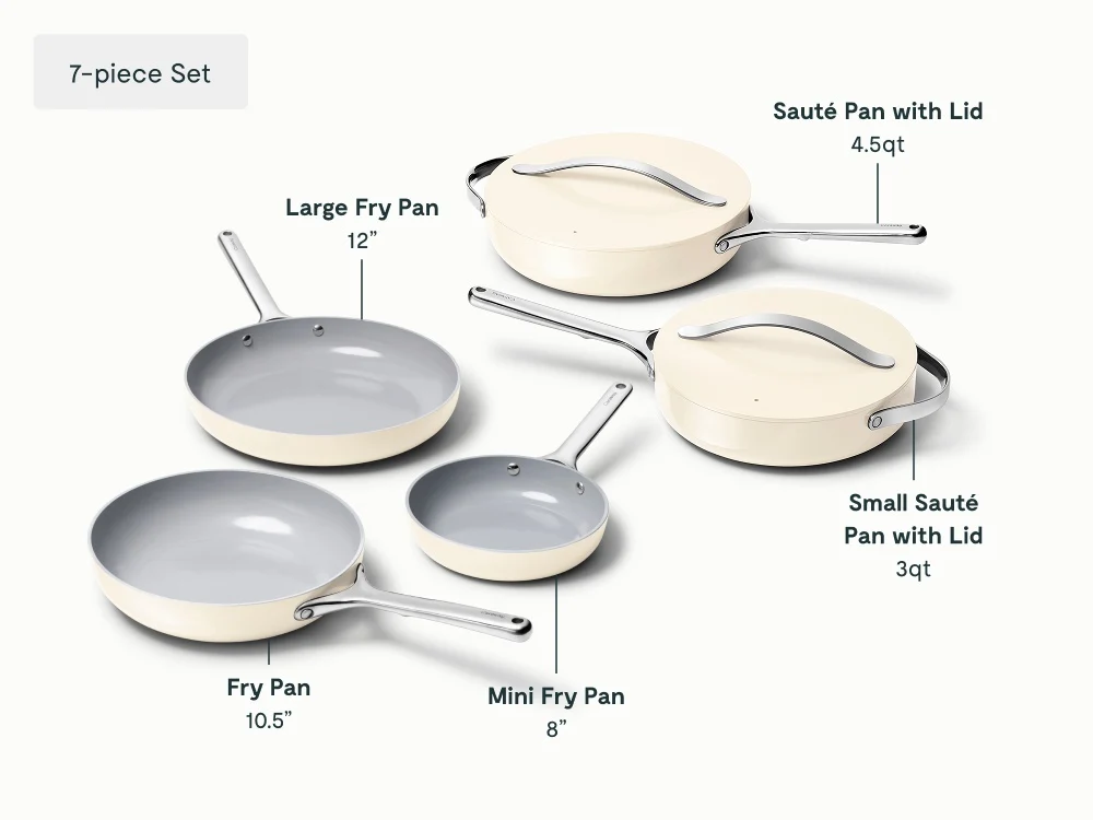 7pc Fry & Sauté Set: Full Lineup of Fry and Sauté Pans