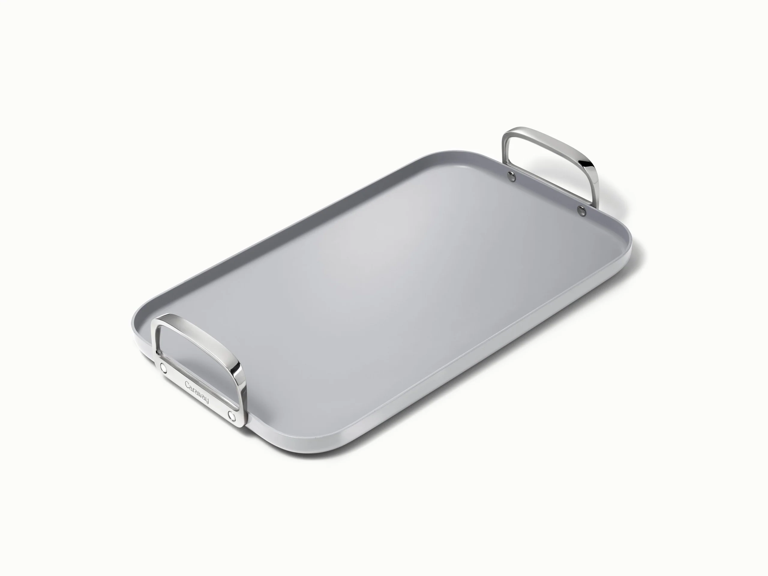 Stekeplate med slippbelegg for to kokeplater til frokost og middag